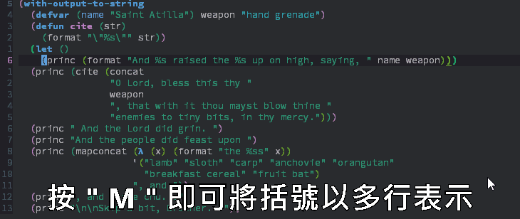 lispy-oneline-multiline-1.gif
